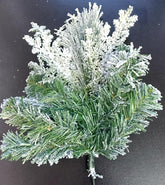 Crenguțe artificiale de brad cu zăpadă